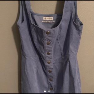 Urban Outfitters Blue Corduroy Overall Dress